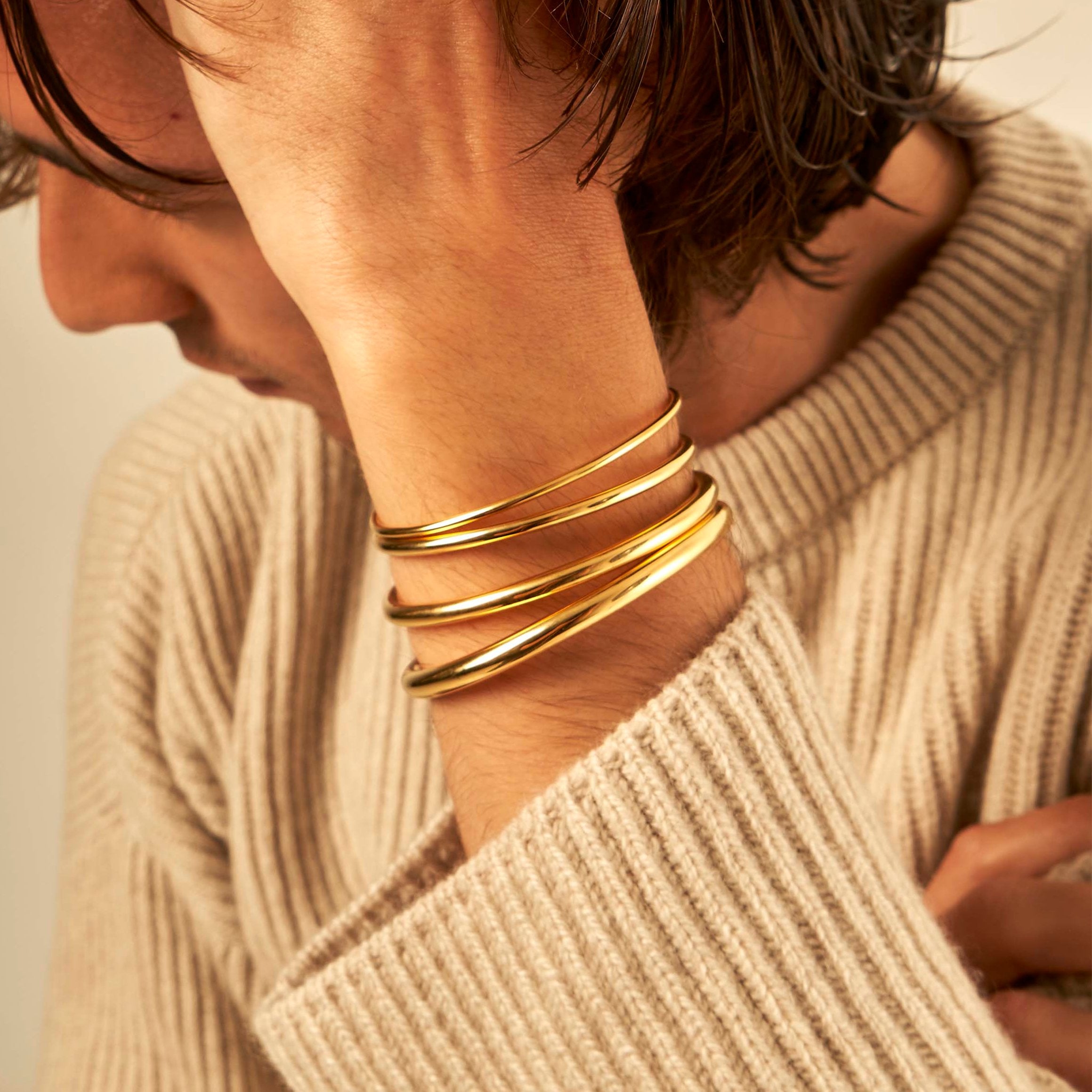 Jonc ouvert or jaune 3.0