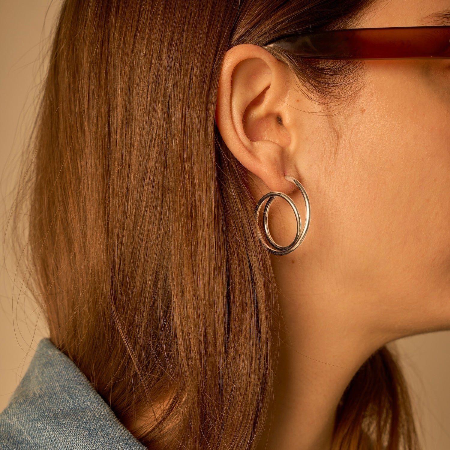 Maxi spirale or blanc 2.0 | Boucle d'oreille