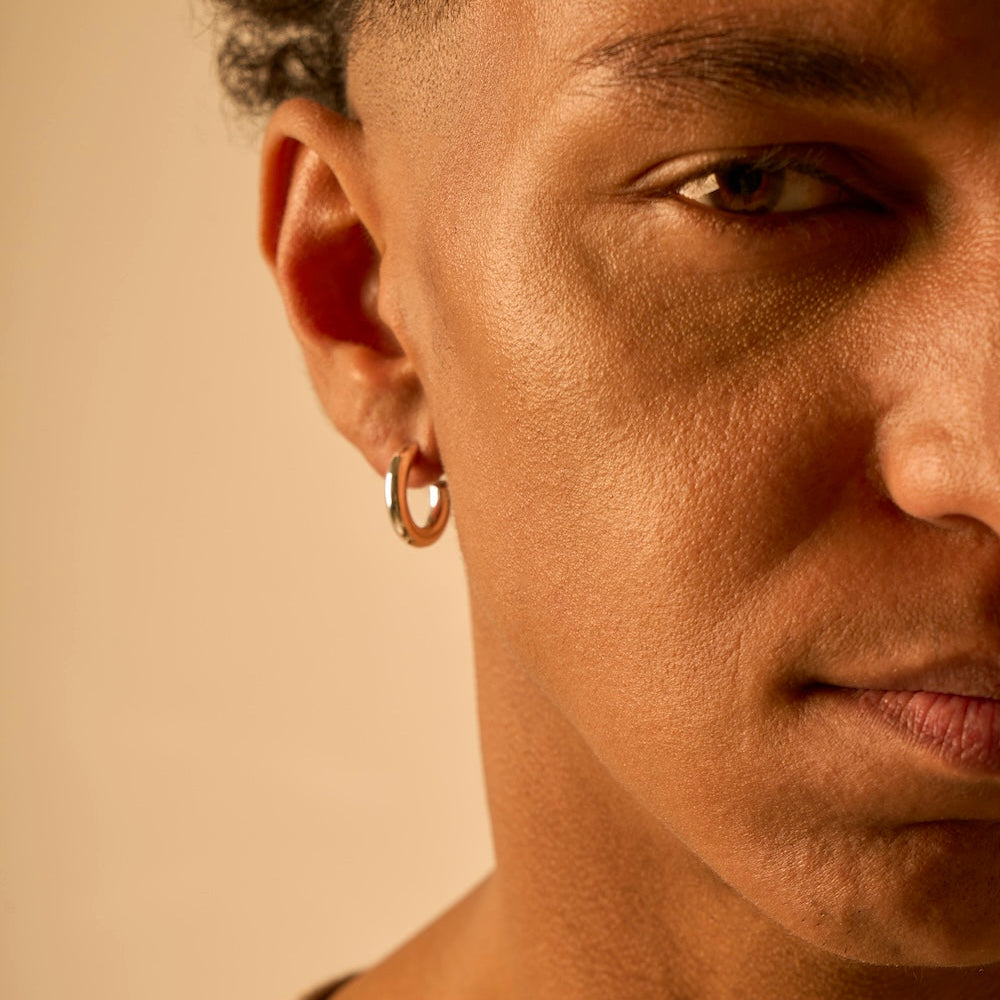 L'anneau or blanc 4.0 | Boucle d'oreille