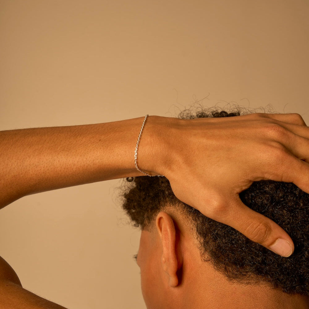 Bracelet chaîne forçat argent