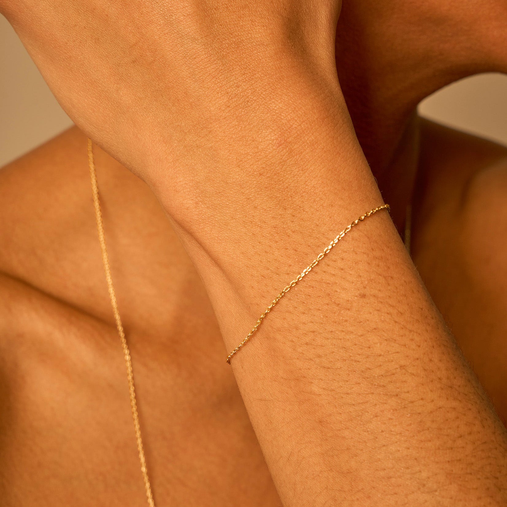 Bracelet chaîne ultra fine vermeil