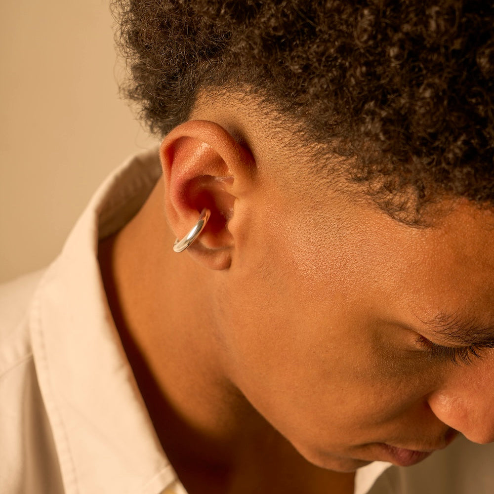 Grand earcuff 4.0 or blanc