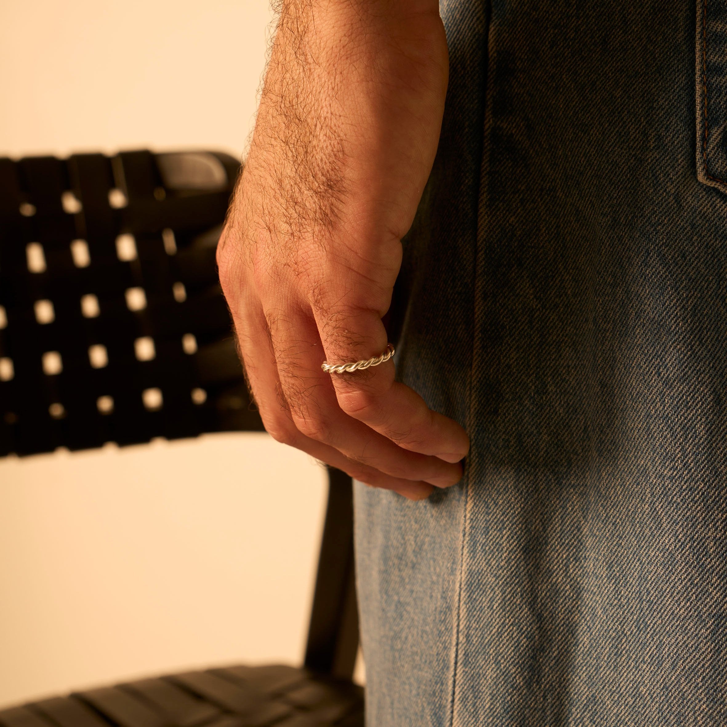 3.0 twisted ring  - sterling silver