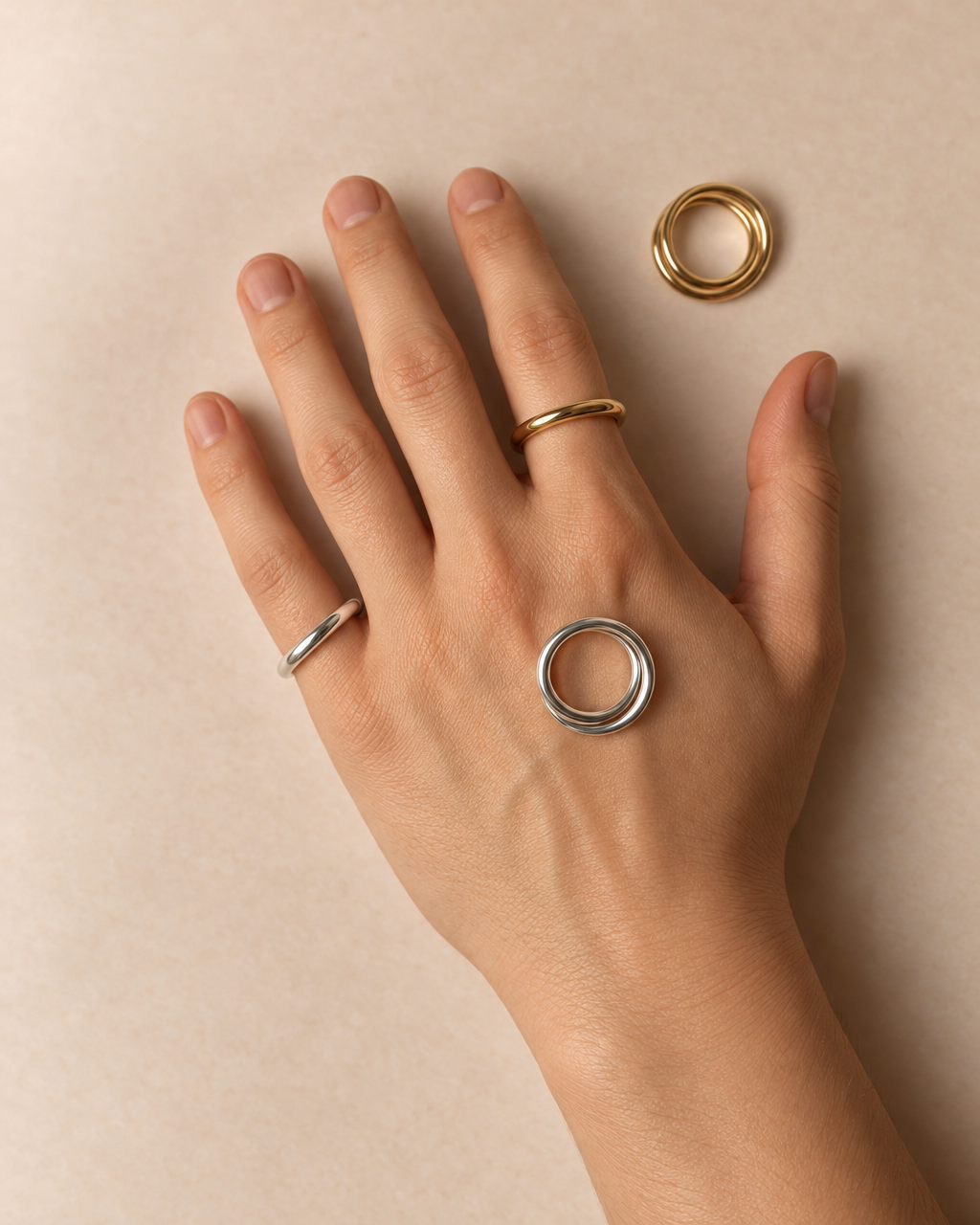 Bague triple spirale vermeil 3.0