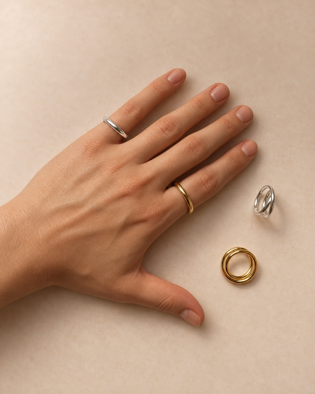 Bague triple spirale vermeil 3.0
