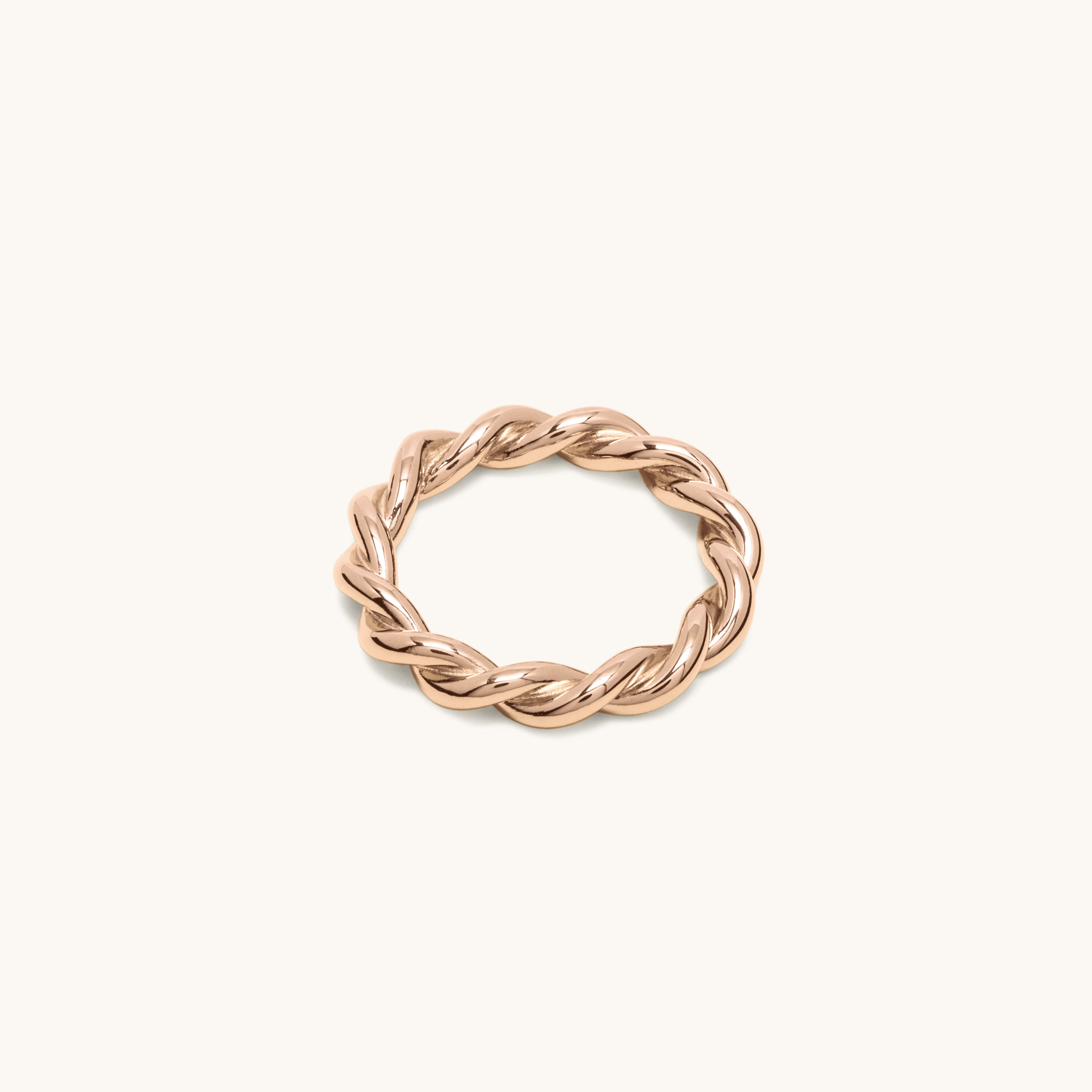 Rose gold twisted ring 4.0