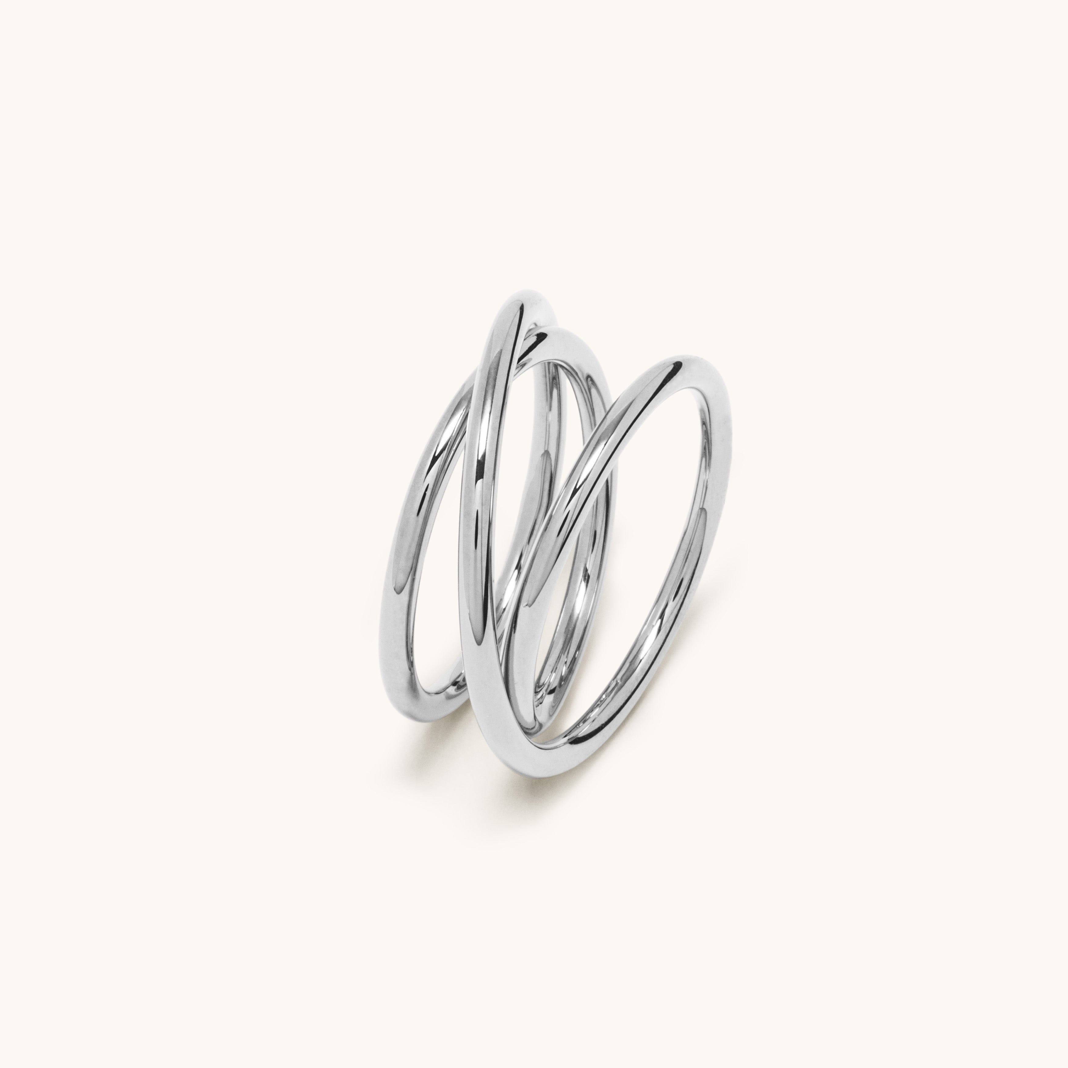 Bague triple spirale argent 2.0