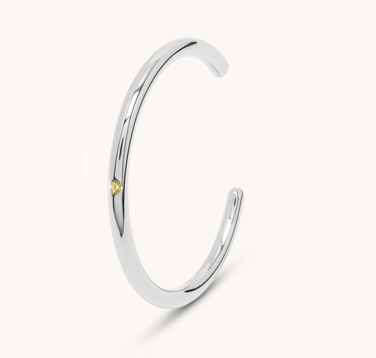 Jonc ouvert et saphir jaune 5.0