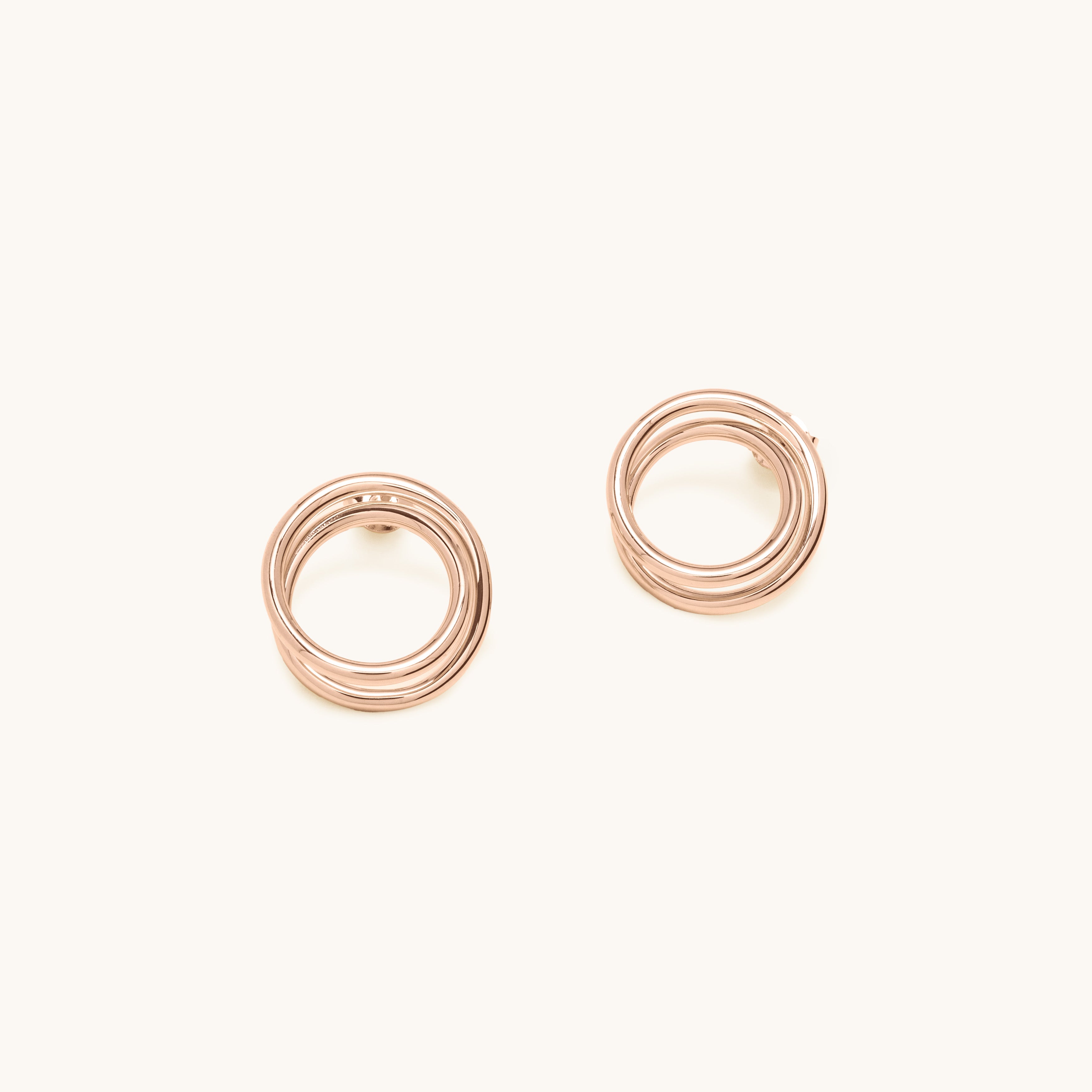 Mini spirale or rose 2.0 | Boucle d'oreille
