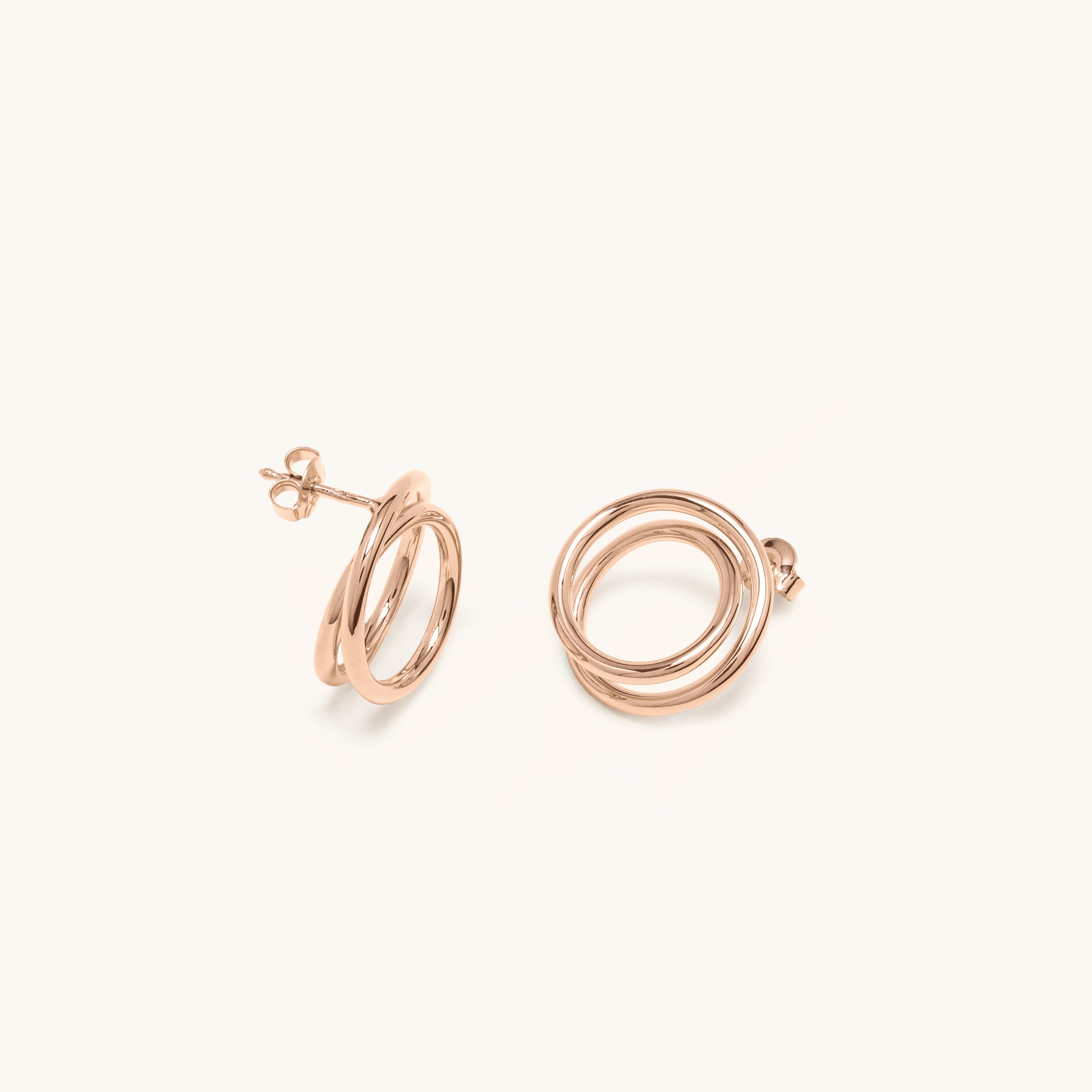 Mini spirale or rose 2.0 | Boucle d'oreille
