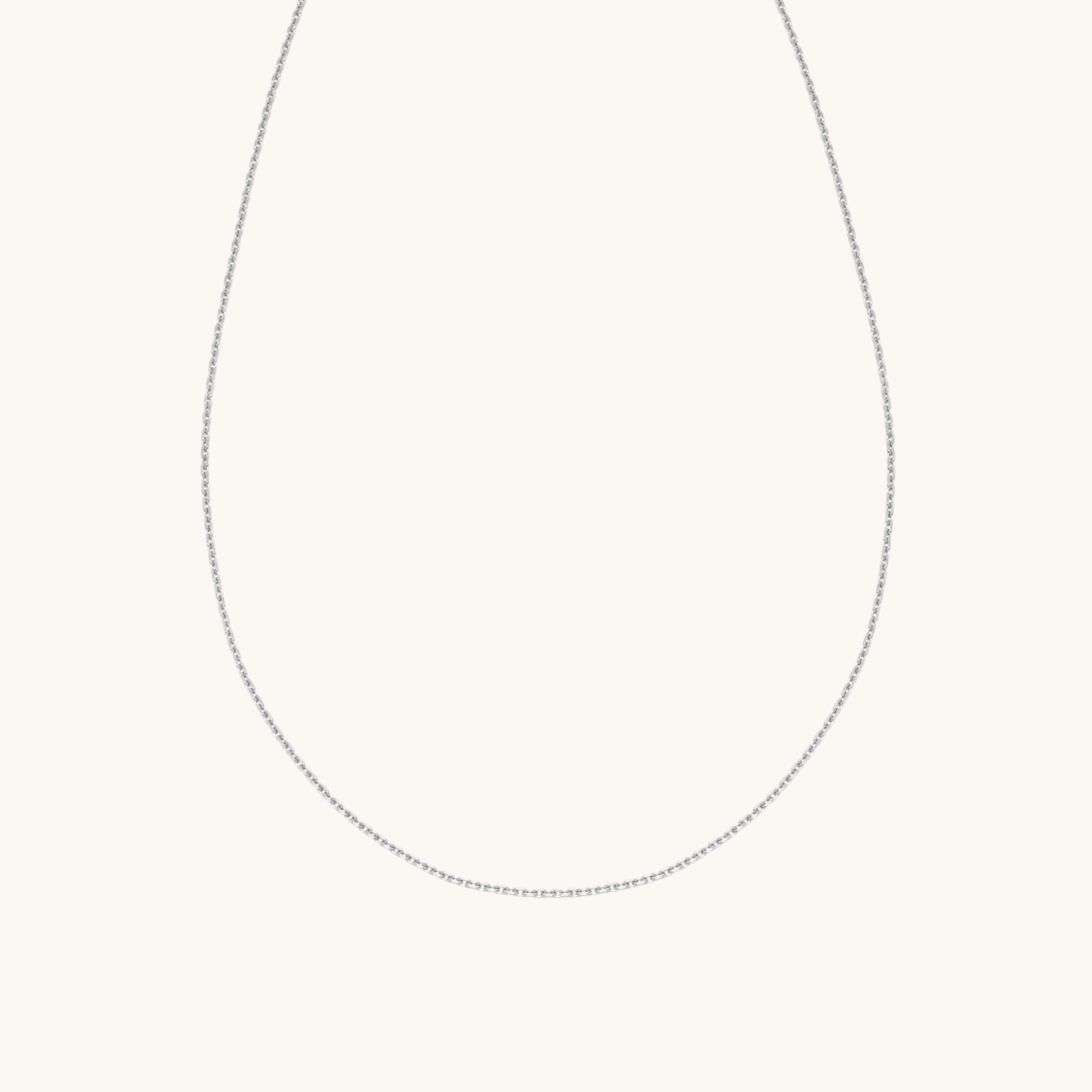 White gold forced neck chain