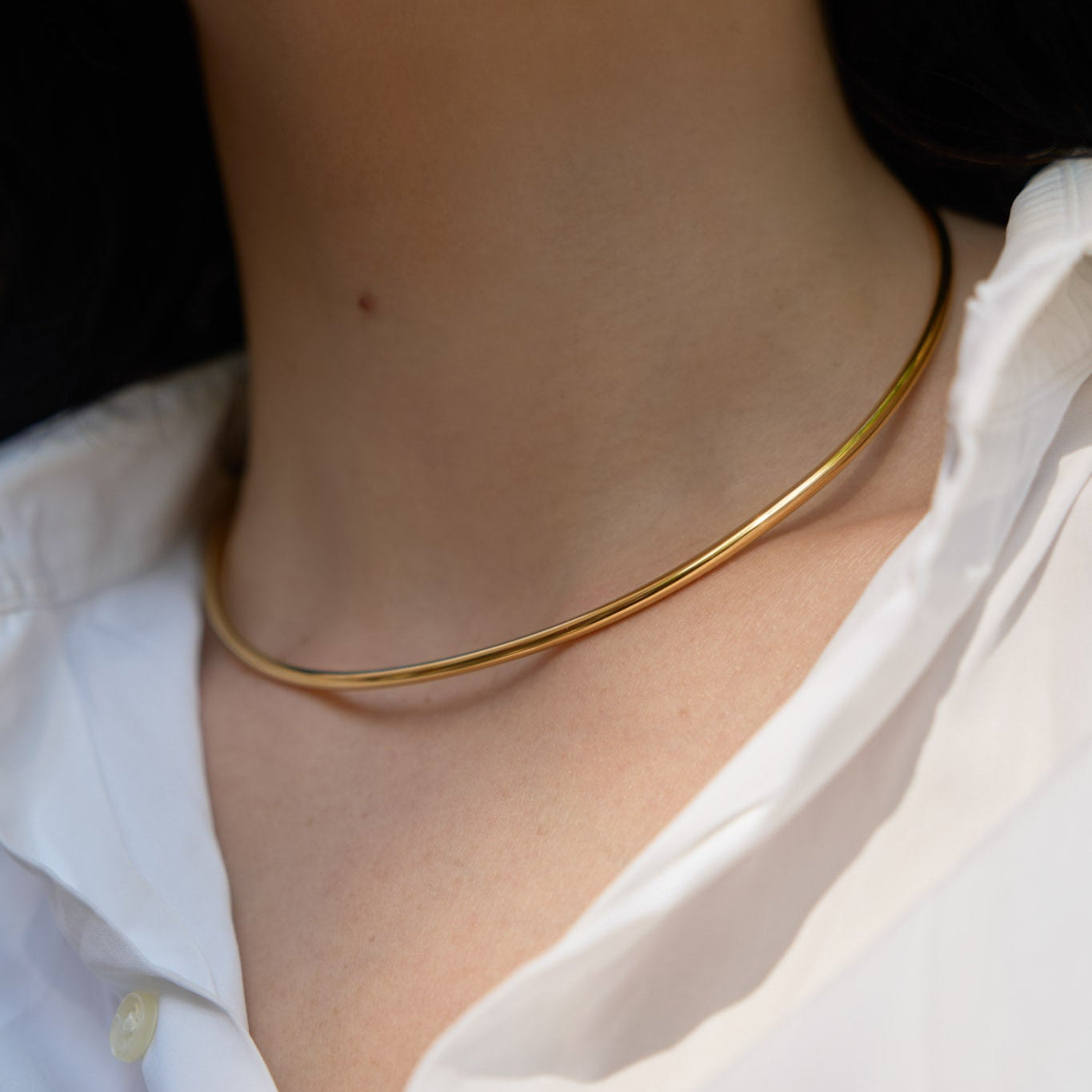 Jonc de cou 3.0 vermeil