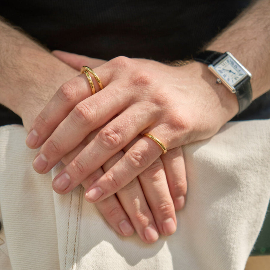 3.0 spiral ring - gold vermeil 