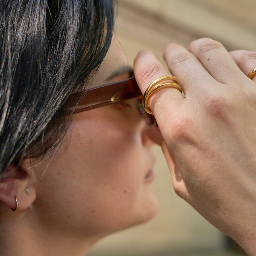 3.0 spiral ring - gold vermeil 