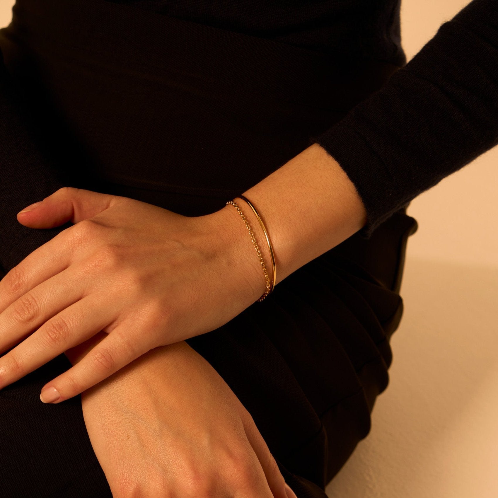 Pair of vermeil bracelets