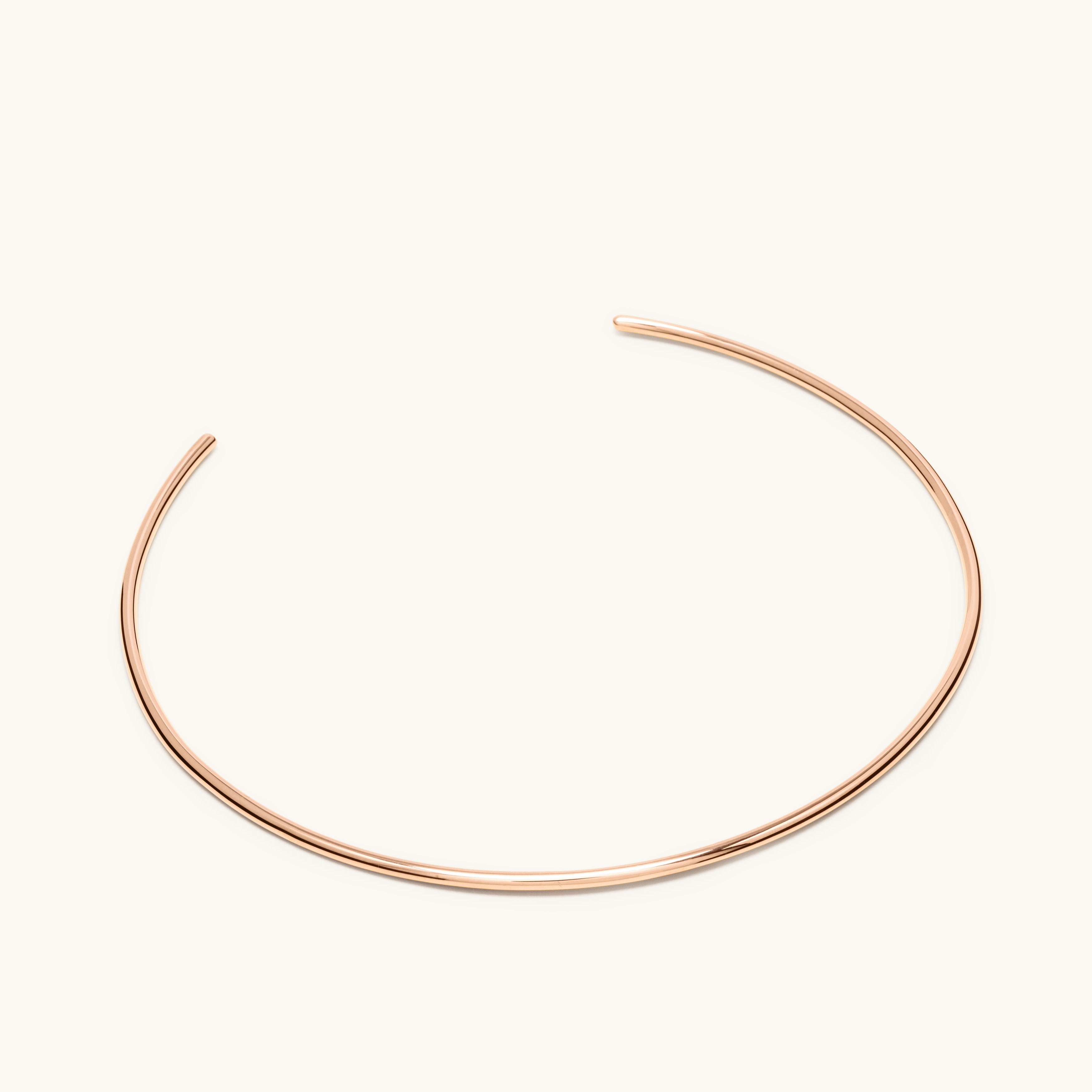 Jonc de cou 3.0 or rose