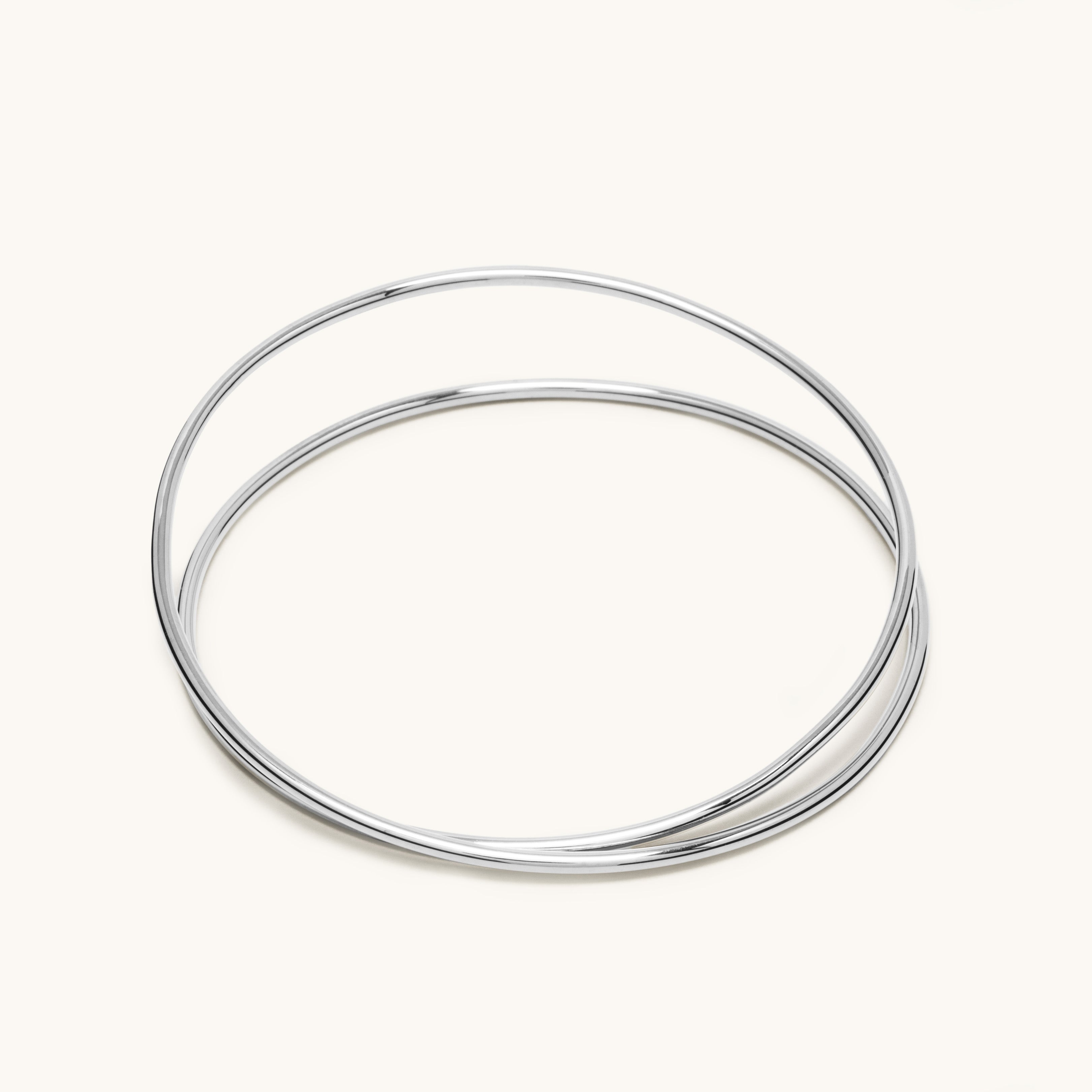 Jonc fermé spirale or blanc 2.0