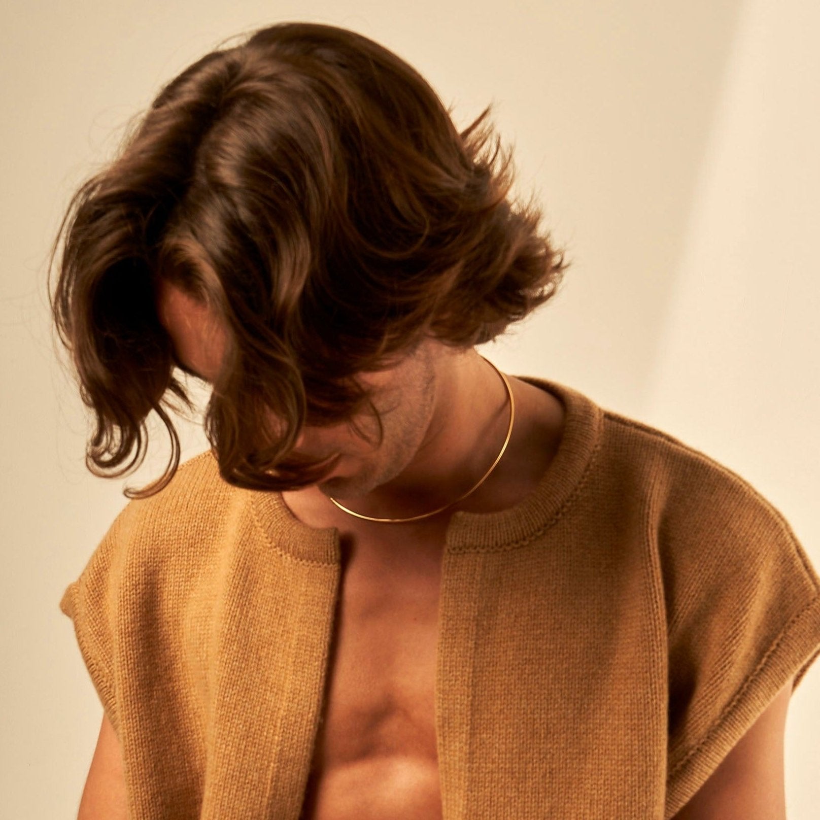 2.0 neck bangle - gold vermeil