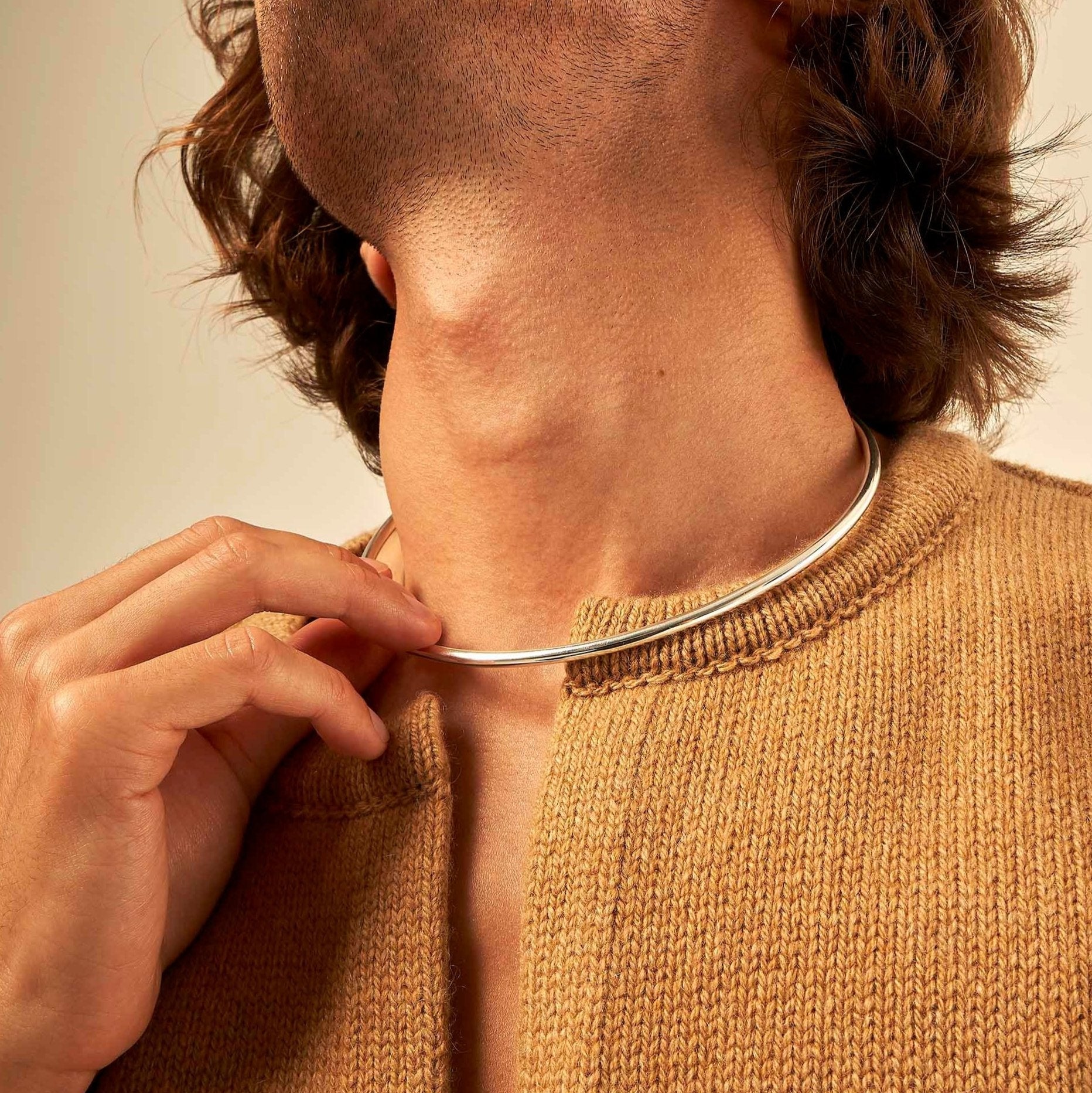 Jonc de cou 5.0 or blanc