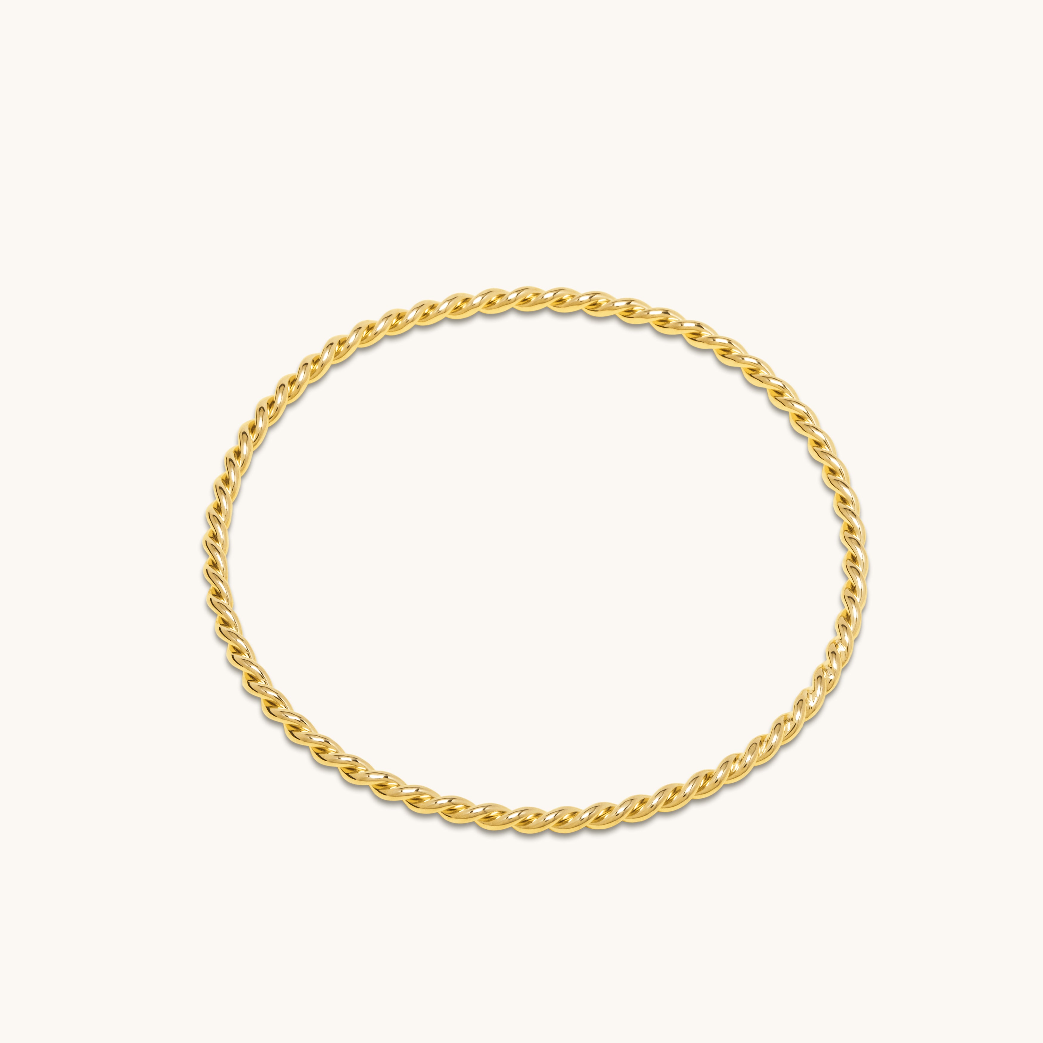 Jonc fermé torsadé vermeil 3.0