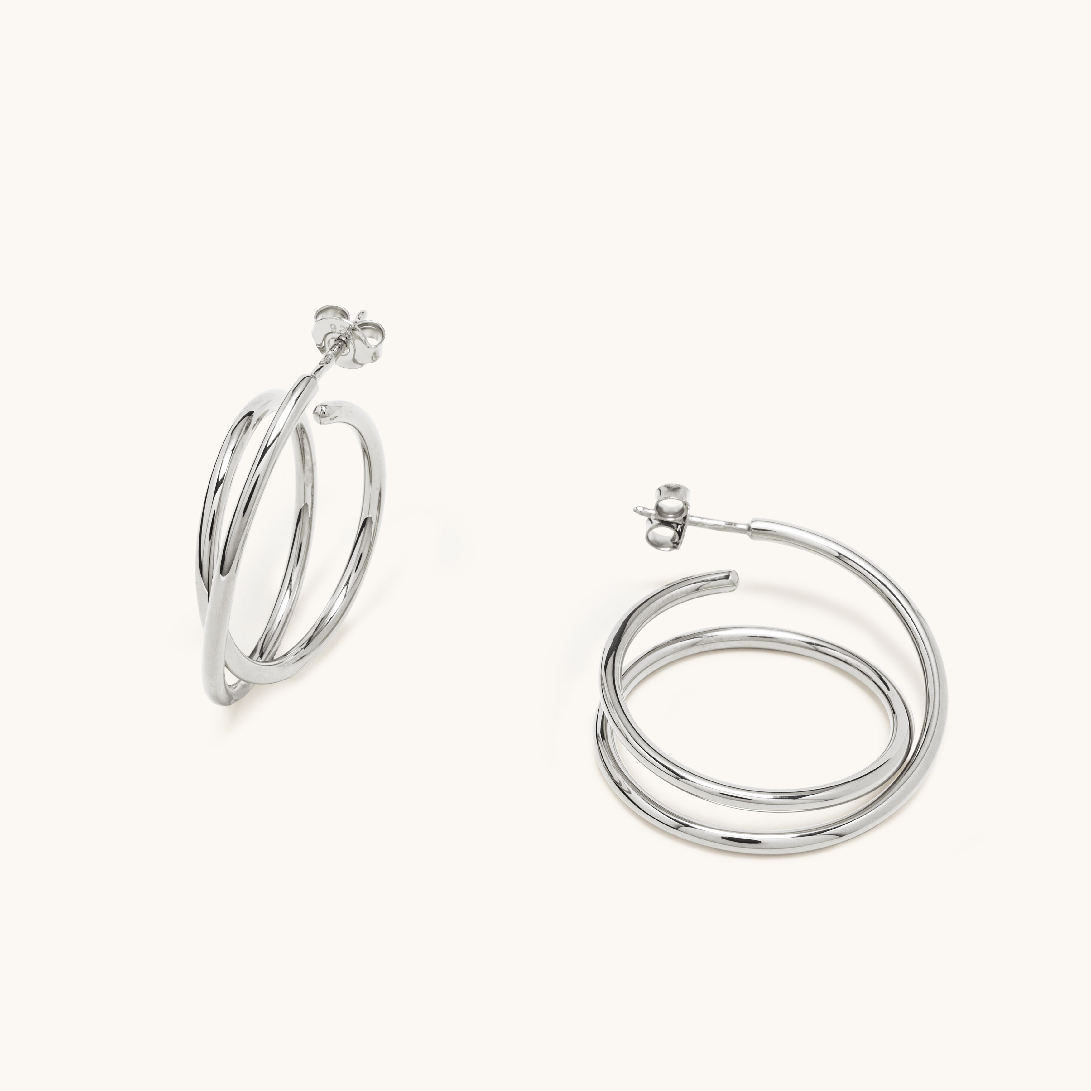 Maxi spiral white gold 2.0 | Earring