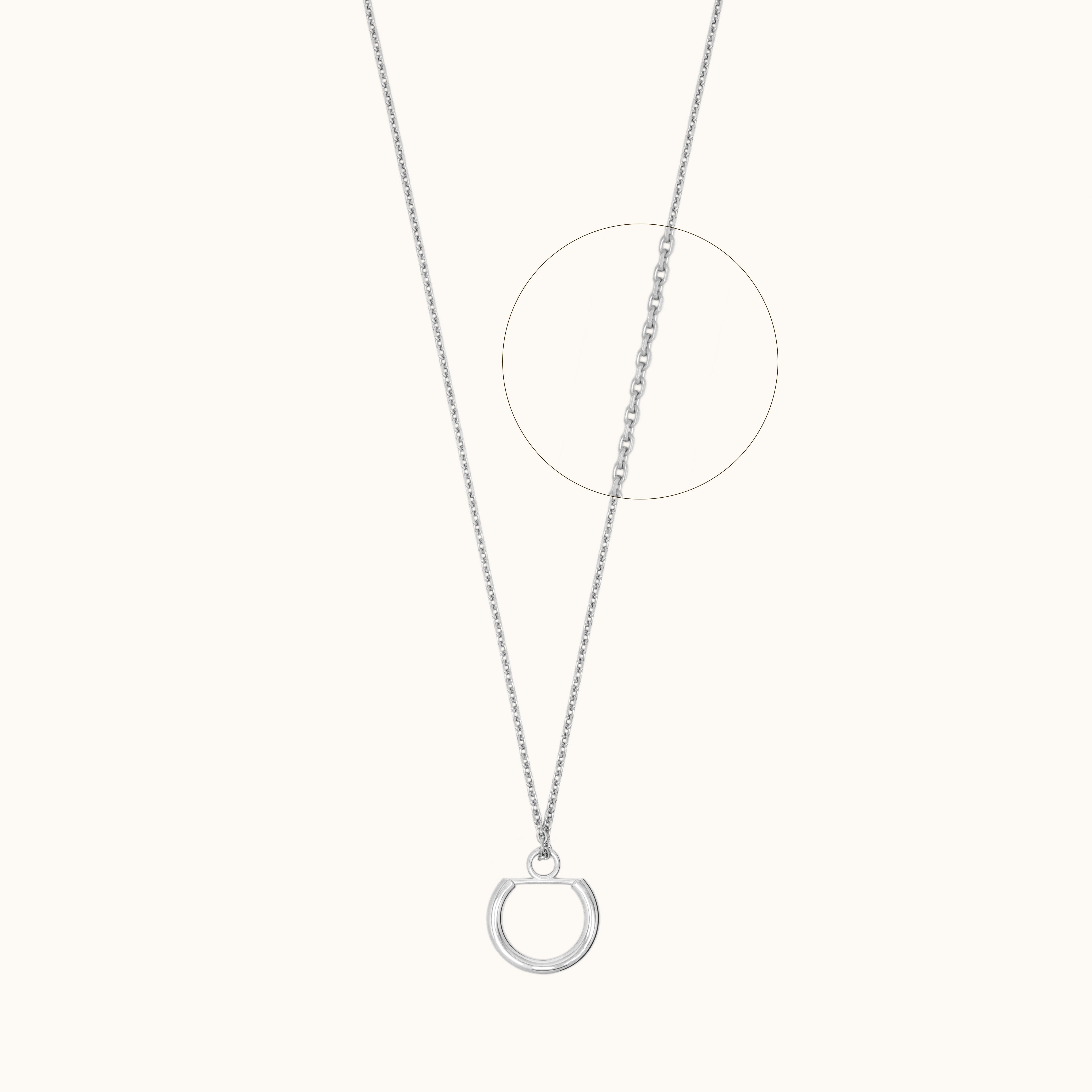 Gousset pendant - sterling silver