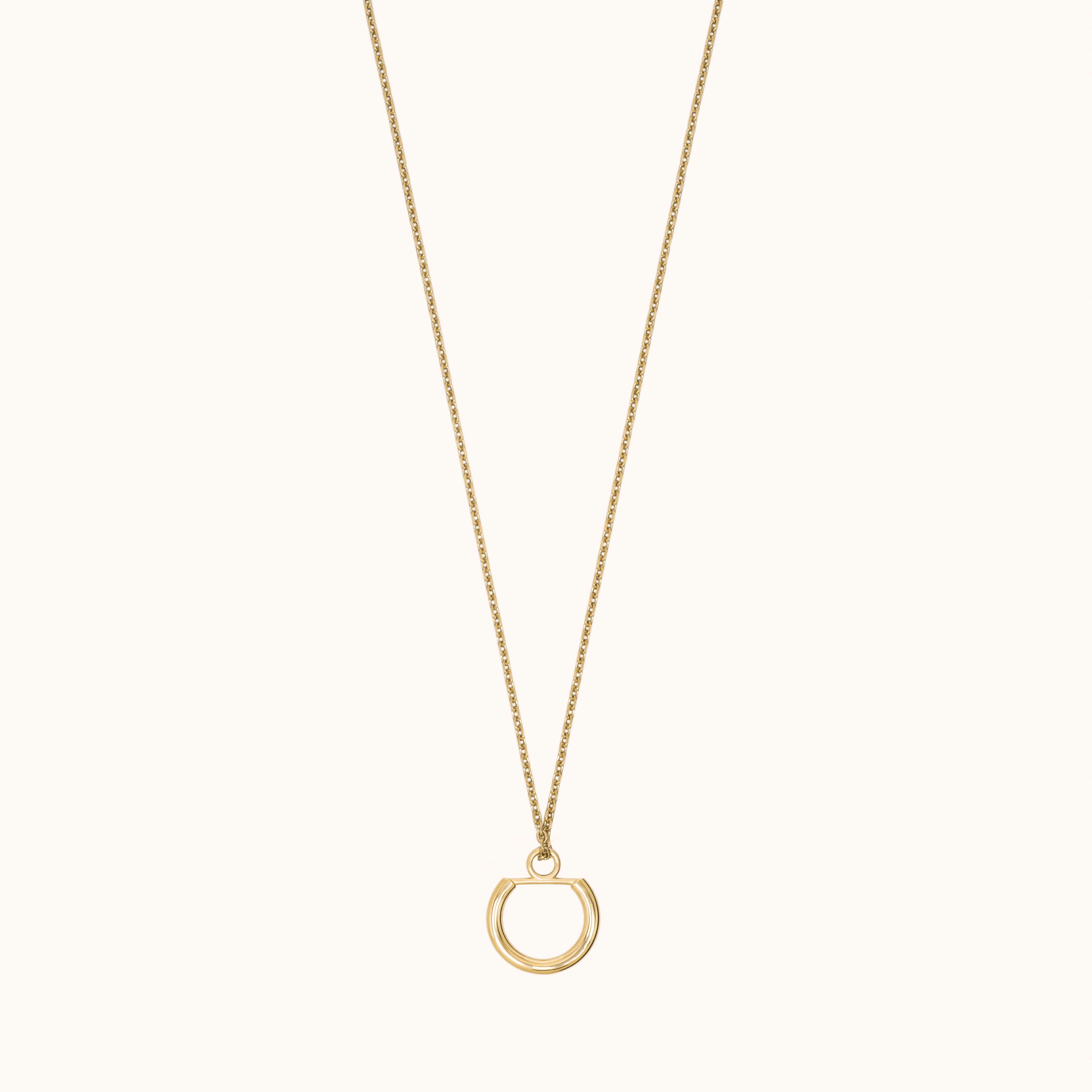 Pendentif anneau gousset vermeil