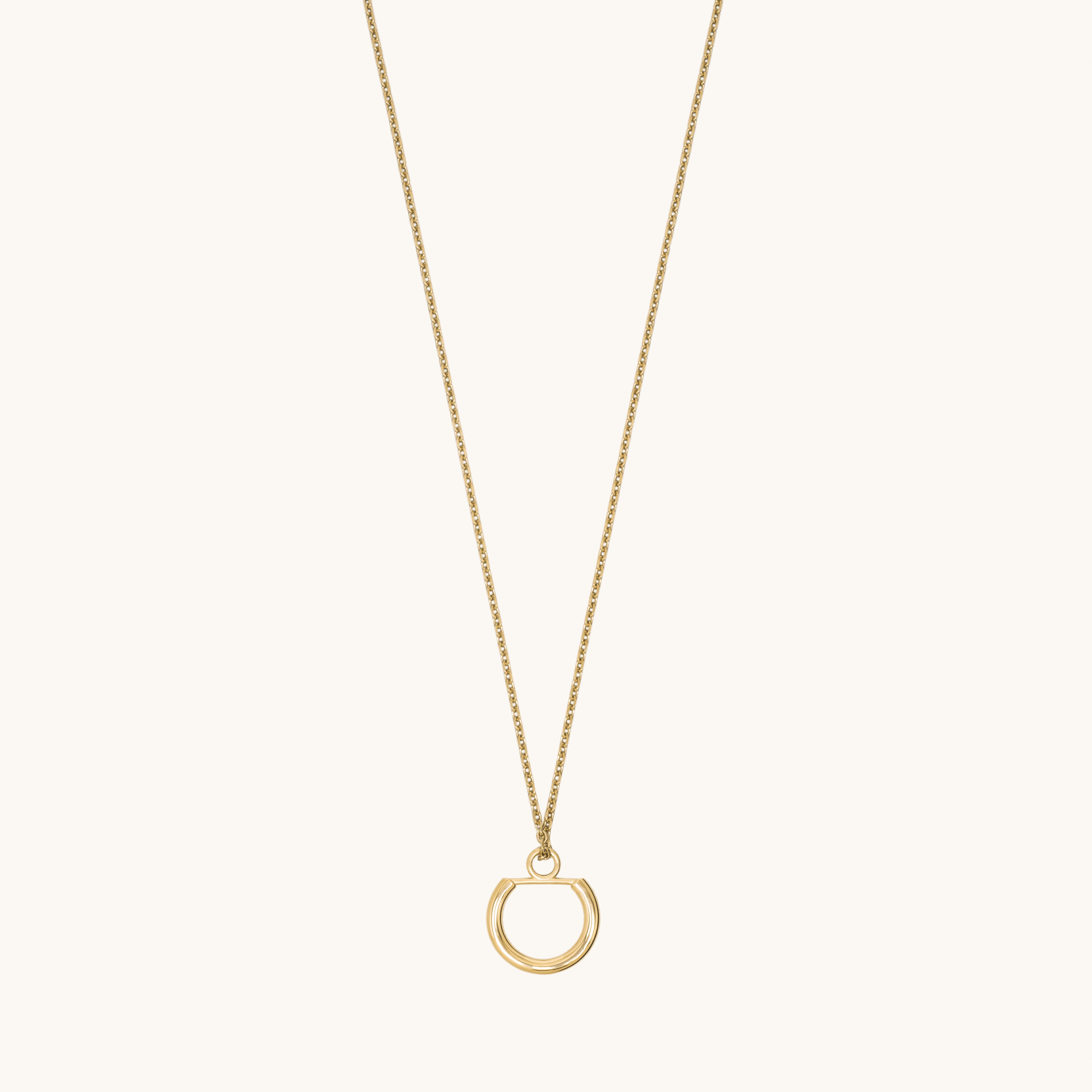 Pendentif anneau gousset vermeil