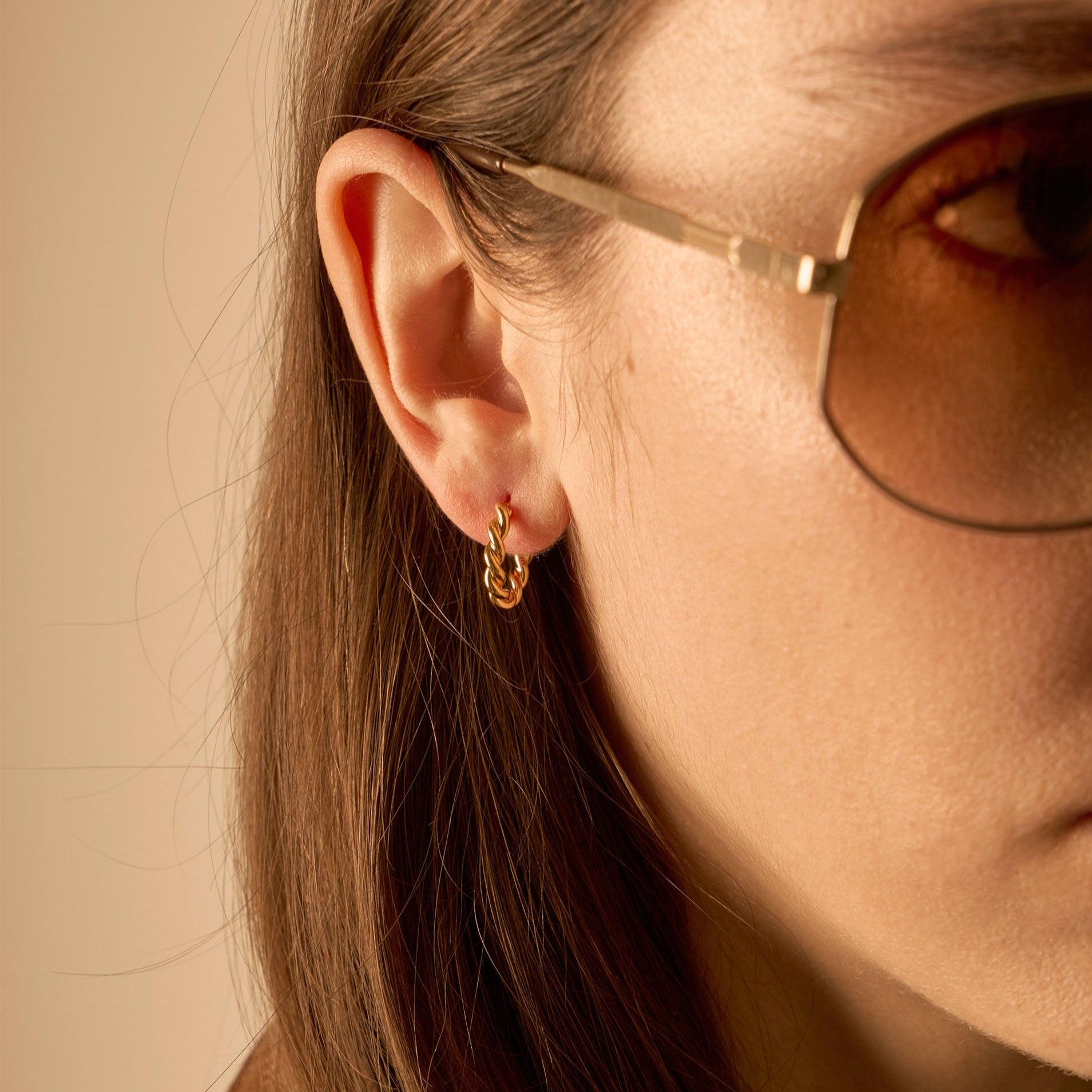 L'anneau torsadé vermeil 3.0 | Boucle d'oreille