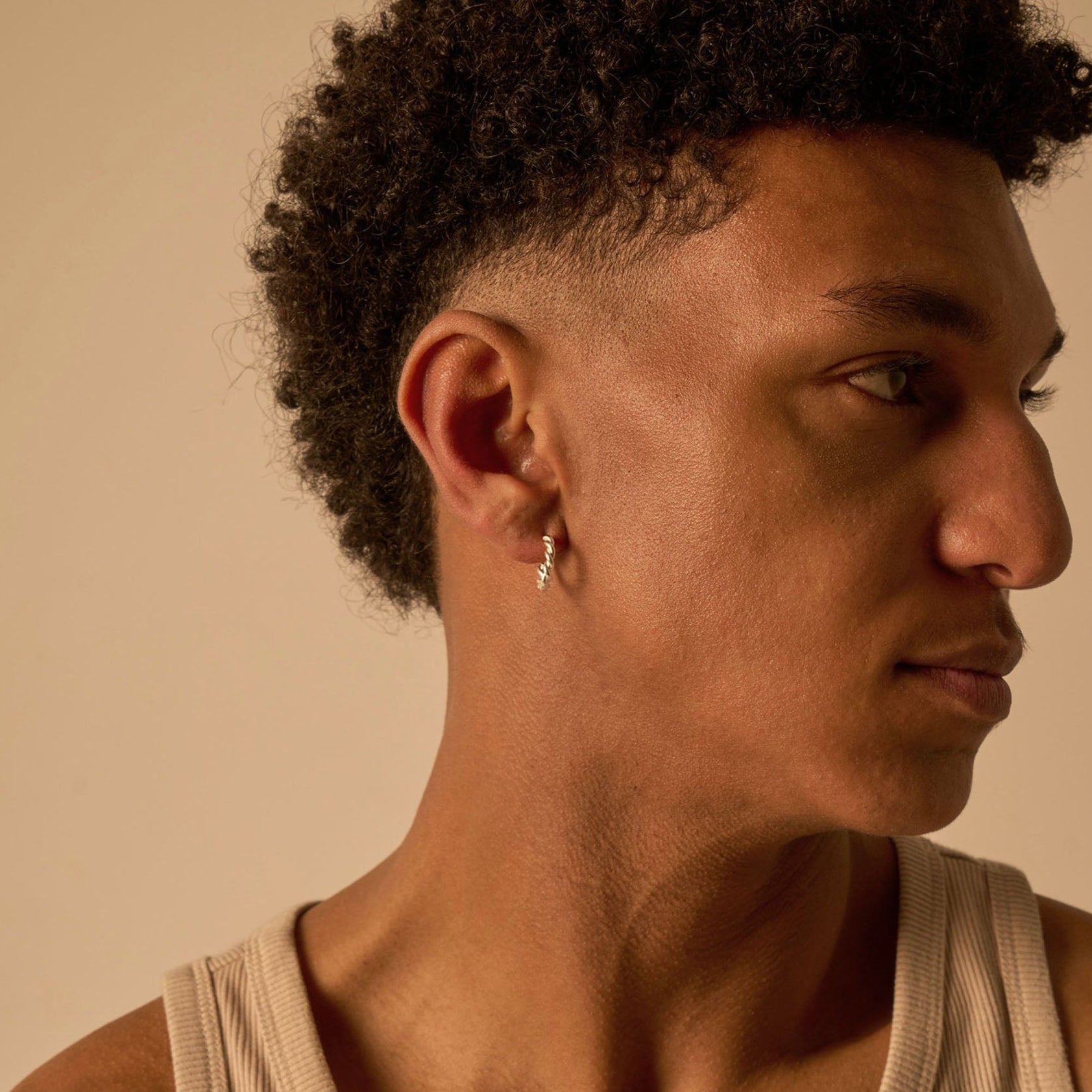 L'anneau argent torsadé 3.0 | Boucle d'oreille