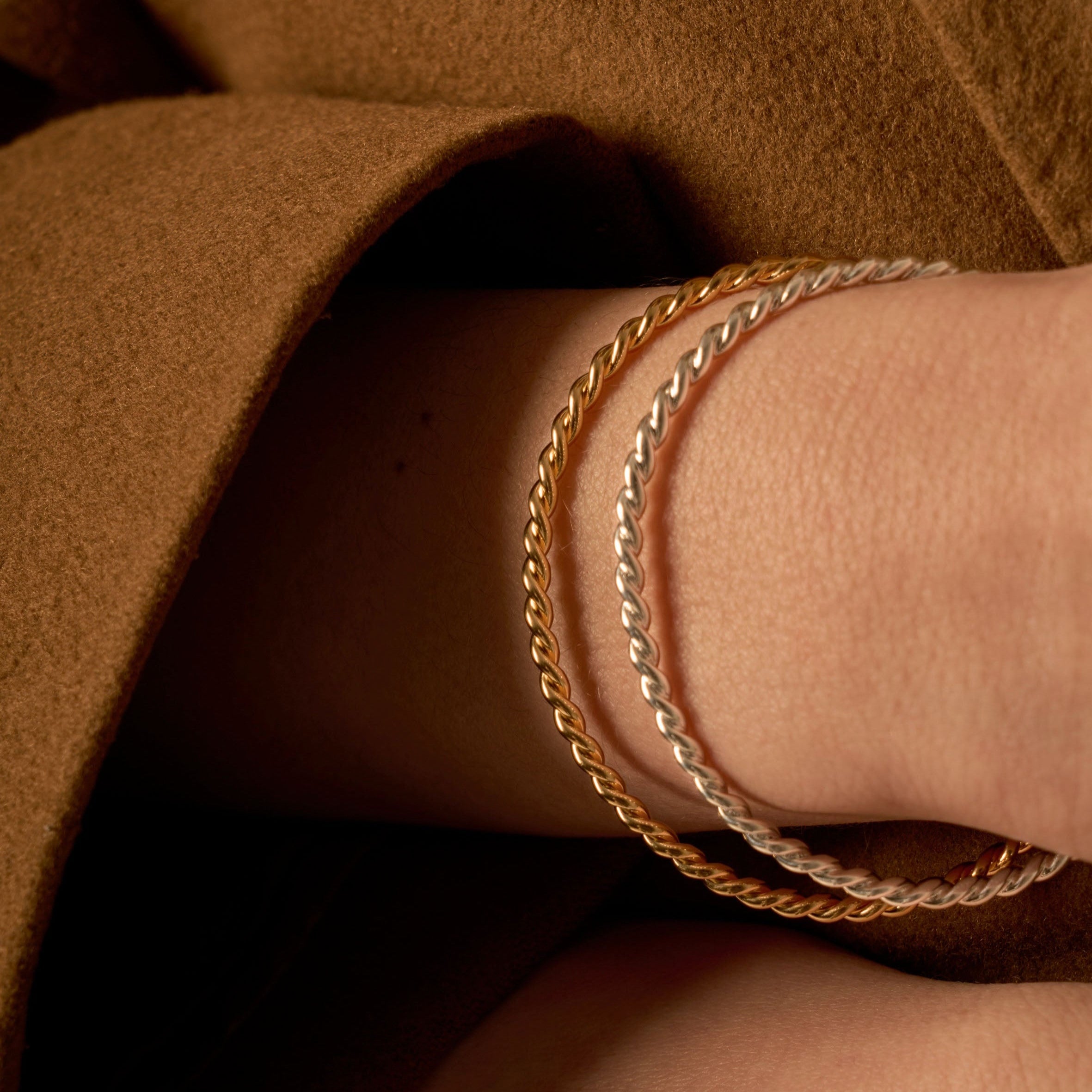 Jonc ouvert torsadé 3.0 argent