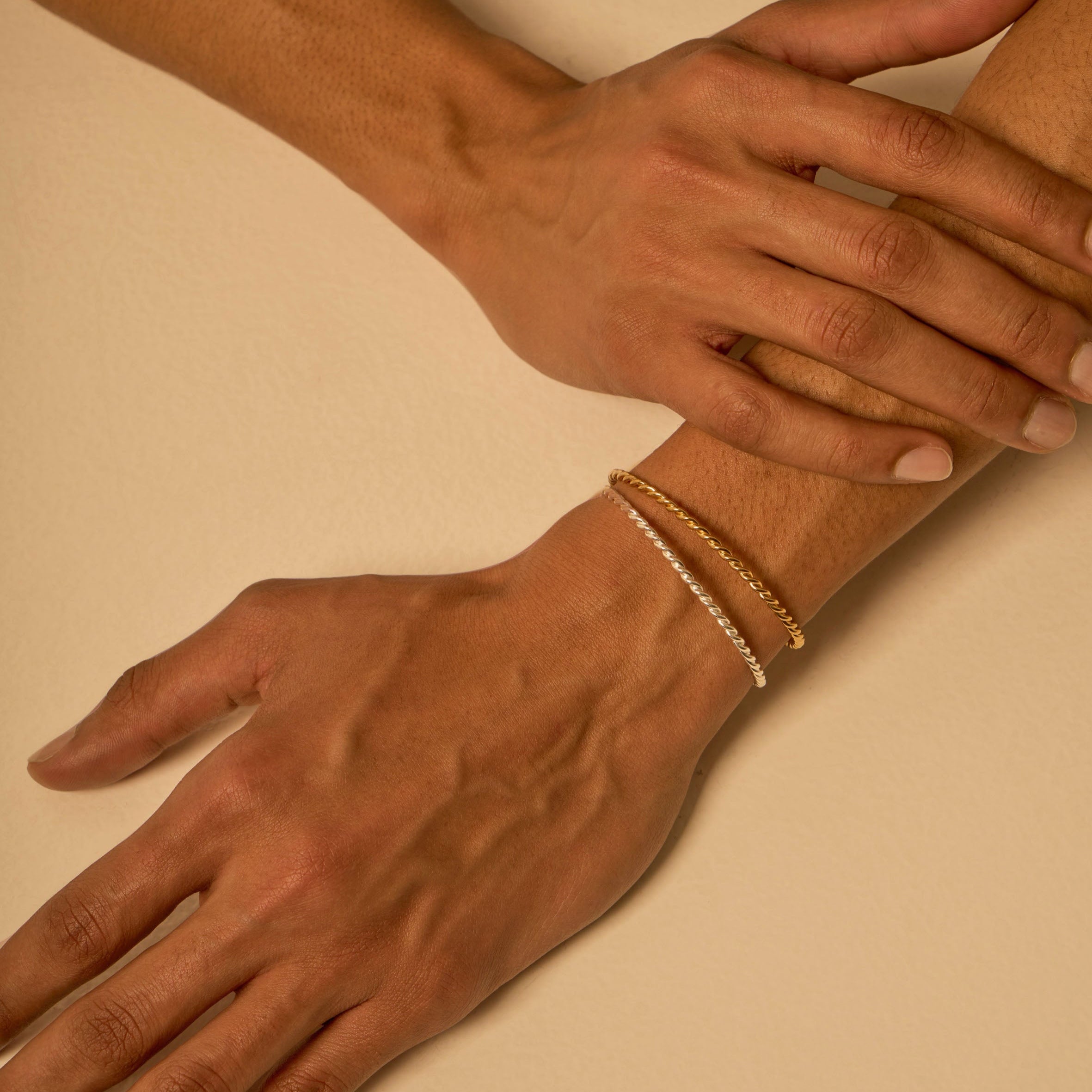 Jonc ouvert torsadé or rose 3.0